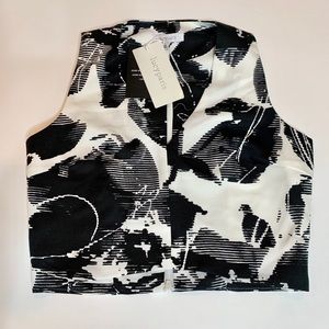 Lucy Paris Black & White Printed Top